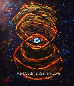 Eye of Heaven Nebula 
32 x 36
acrylic/gold dust on wood panel